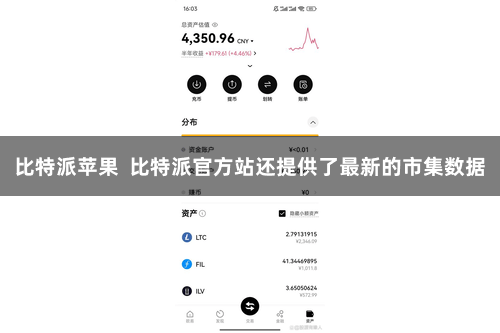 比特派苹果 比特派官方站还提供了最新的市集数据